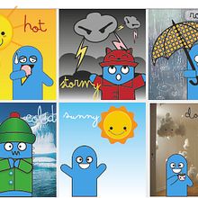 Fichas clima en inglés. Un proyecto de Diseño e Ilustración tradicional de Alana García Ortega - 14.06.2011