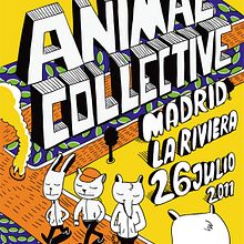 cartel animal collective Madrid. Traditional illustration project by Pablo ientile - 07.01.2011