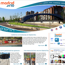 Sitio web Madrid Río. Design, Traditional illustration, Programming, IT, Photograph, and Advertising project by Álvaro Millán Sánchez - 07.15.2011