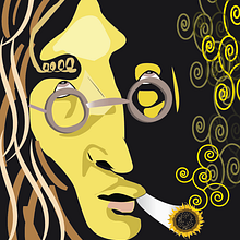 Jonh LENNON. Design, Traditional illustration, and UX / UI project by Isabel Choin - 10.06.2011