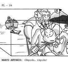 Storyboard - El Valle de los Monos. Design, Film, Video, TV, and Traditional illustration project by Torïo García - 10.06.2011