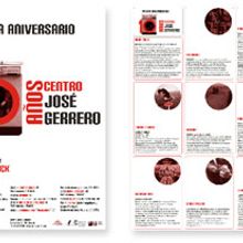 Cartel Folleto. 10 Aniversario Centro de Arte Contemporáneo José Guerrero. Un proyecto de Diseño de Elvira Rojas - 17.10.2011