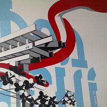 Nihon Machi Red. Design, Traditional illustration, and Architecture project by Nando Feito Baena - 12.06.2010