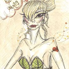personajes. Traditional illustration project by Angi lópez. love'n'hate - 12.16.2011