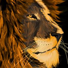 Lion King. Design, and Traditional illustration project by Álvaro Moldes - 01.04.2012