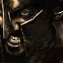 Leonidas. Design, and Traditional illustration project by Álvaro Moldes - 01.12.2012