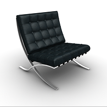Silla Barcelona Van Der Rohe 3D. Design, and 3D project by Nando Feito Baena - 01.17.2012