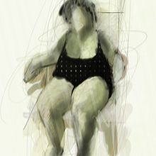 MADAME BEACH II. Traditional illustration project by otto esperón - 01.23.2012