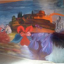 Mural Hostalric Ein Projekt aus dem Bereich Traditionelle Illustration und Werbung von Cristina Macaya - 24.01.2012