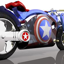 Captain America Motorbike. Design, and 3D project by Santiago Bayona Tenorio - 01.26.2012