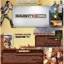 Microsite Uncharted 3. Design project by David Calabrés Álvarez - 02.06.2012