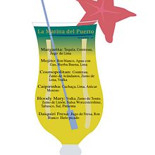 Carta de cocktails La Marina, Huelva. Un proyecto de  de MaríaJesús Vázquez Franco - 10.02.2012