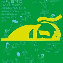 Cartel Cine. Design e Ilustração tradicional projeto de manola argento - 13.02.2012