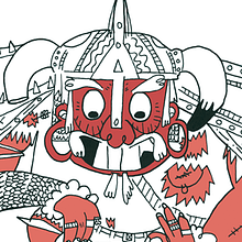 Ilustraciones para serigrafía. Traditional illustration project by Estudio Acuático - 03.09.2012