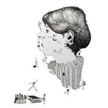 Derrame Cerebral. Traditional illustration project by Marina COCHET - 03.12.2012