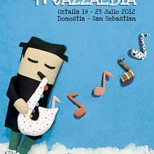 Jazzaldia. Traditional illustration, and Advertising project by Ana León - 03.14.2012
