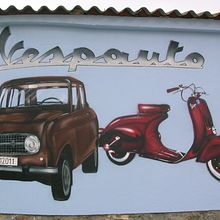 Vespauto. Design, and Traditional illustration project by Graffiti Media - 03.31.2012