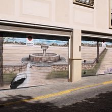 Paisaje en puertas de garaje. Un progetto di Design e Illustrazione tradizionale di Graffiti Media - 03.04.2012