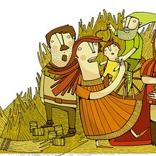 Cuentos Hermanos Grimm. Traditional illustration project by pleytonp - 04.16.2012