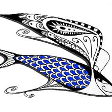 Un pez volador. Un progetto di Illustrazione tradizionale di LÁPICES BLANCOS - 17.04.2012
