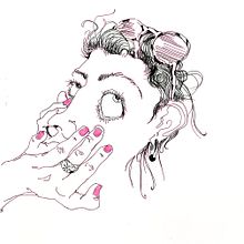 face to face . Ilustrație tradițională de aurea_aburto - 04.23.2012