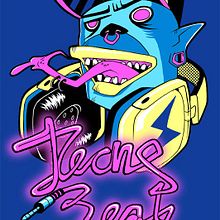 Acid character T-Shirts. Design, and Traditional illustration project by Roger Llopis Lloret - 04.25.2012