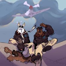 Flying Dogs. Traditional illustration project by Jaime Posadas Fernández - 05.04.2012