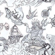 Neptuno Tattoo. Design project by Irene Martos Gomez - 05.09.2012