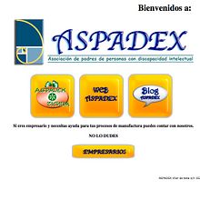 Web de la Asociación ASPADEX. Un projet de Design , Programmation, Informatique , et Photographie de Oscar M. Rodríguez Collazo - 12.05.2012