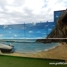 Mural de playa. Un progetto di Design e Illustrazione tradizionale di Graffiti Media - 08.06.2012