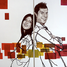 Vane y Jordi. Traditional illustration project by sebastián casanova fábrega - 06.14.2012