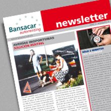 Newsletter Banscar. Un proyecto de Diseño, Publicidad, Dirección de arte, Diseño editorial y Diseño gráfico de Álvaro Infante - 30.07.2012