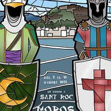 Moros y Cristianos 2011 Dénia . Traditional illustration, and Advertising project by Cristina Ygarza - 08.11.2012