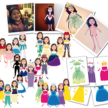 PaperDolls. Traditional illustration project by Irene Martos Gomez - 08.29.2012