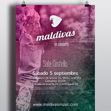 Carteles Maldivas. Design, Traditional illustration, and Advertising project by Elena Gómez - 09.09.2012