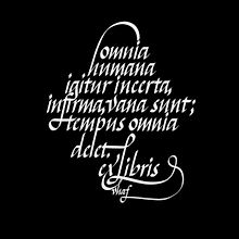 Ex libris y firma. Design, and Traditional illustration project by Victoria Haf - 09.12.2012