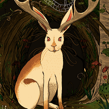 Jackalope. Traditional illustration project by Victoria Haf - 09.12.2012