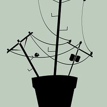 Phone Poles. Design, and Traditional illustration project by Elena Bellido - 09.14.2012