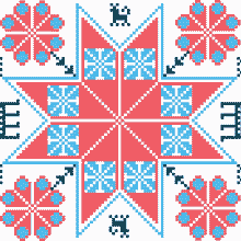 8-bit textil. Design, and Traditional illustration project by Victoria Haf - 09.19.2012