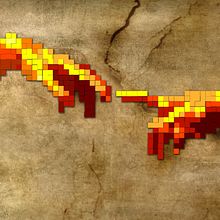 Michelangelo's hands. Pixelation. . Design, and Traditional illustration project by Javier García-Villaraco - 09.23.2012