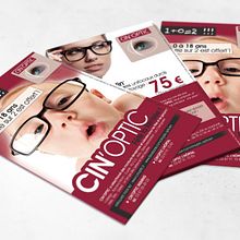 Flyer doble cara Cin'Optic Ein Projekt aus dem Bereich Design, Traditionelle Illustration und Werbung von Víctor Rodrigo Ruiz - 02.10.2012