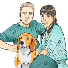 Marta&Lluis. Design, and Traditional illustration project by Miquel Cano Tamayo - 10.16.2012