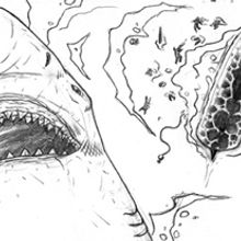 Great White Shark comic pencils. Un proyecto de Ilustración tradicional de Marco Antonio Paraja Corbato - 25.10.2012