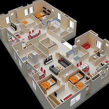 EDIFICIO TOSCANA . Un proyecto de 3D de Mary Beatriz Luna Galvan - 28.10.2012