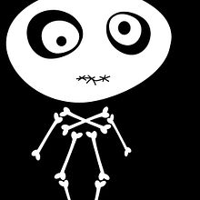 Camiseta Esqueleto. Design, and Traditional illustration project by Patricia Vilches - 11.07.2012