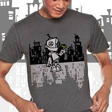 Camiseta Robot. Design, and Traditional illustration project by Patricia Vilches - 11.07.2012