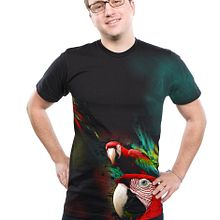 Camiseta Loros. Design, and Traditional illustration project by Patricia Vilches - 11.07.2012