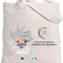 Bolsas Facultad Química. Design, Traditional illustration, and Advertising project by Patricia Vilches - 11.07.2012