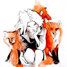 Chicas. Traditional illustration project by Ina Stanimirova - 11.11.2012