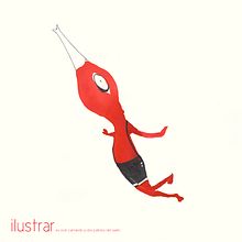 Illustrate is live singing few inches off the ground. Design, Traditional illustration, and Advertising project by Laia Jou - 11.18.2012
